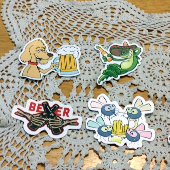 Fun bundle of stickers, beer theme, use for crafts, scrapbooking, etc - Picture 4 of 6
